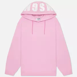 Женская толстовка MSGM Maxilogo Hoodie, цвет розовый, размер M