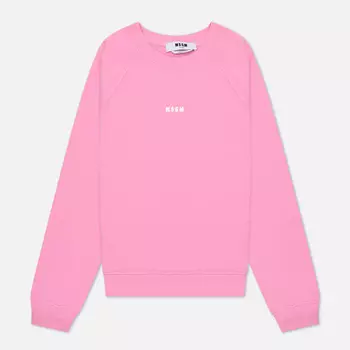 Женская толстовка MSGM Micrologo Basic Crew Neck, цвет розовый, размер L