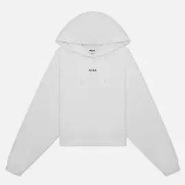 Женская толстовка MSGM Micrologo Hoodie, цвет белый, размер L