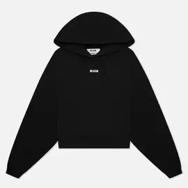 Женская толстовка MSGM Micrologo Hoodie, цвет чёрный, размер S