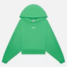 Женская толстовка MSGM Micrologo Hoodie, цвет зелёный, размер XS
