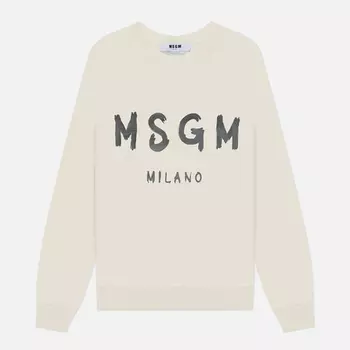 Женская толстовка MSGM MSGM Brush Stroke, цвет бежевый, размер M