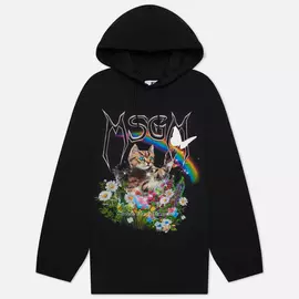 Женская толстовка MSGM Time Catching Hoodie, цвет чёрный, размер M