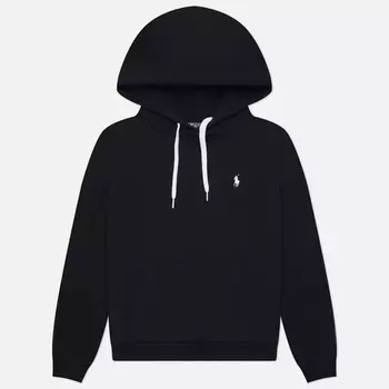 Женская толстовка Polo Ralph Lauren Embroidered Logo Hoodie, цвет чёрный, размер L