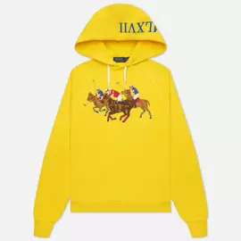 Женская толстовка Polo Ralph Lauren Polo Match Lightweight Seasonal Fleece Hoodie, цвет жёлтый, размер XXS