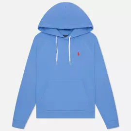 Женская толстовка Polo Ralph Lauren Polo Pony Mini Logo Hoodie Featherweight Fleece, цвет голубой, размер S