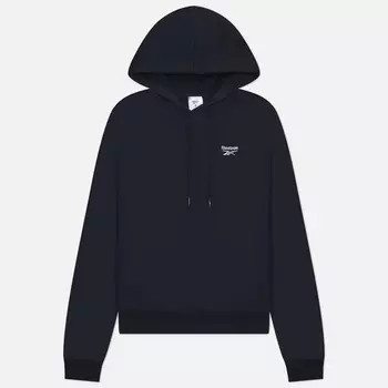 Женская толстовка Reebok Identity Small Logo French Terry Hoodie, цвет чёрный, размер XS