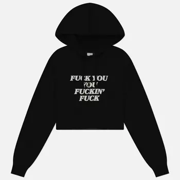 Женская толстовка RIPNDIP Fuckin Fuck Cropped Hoodie, цвет чёрный, размер M