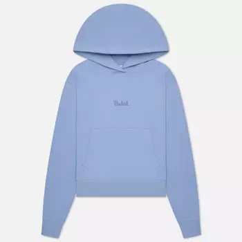 Женская толстовка Woolrich Logo Hoodie, цвет голубой, размер XS