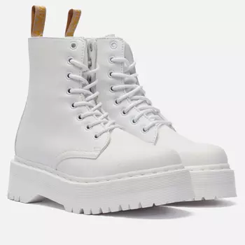 Женские ботинки Dr. Martens Vegan Jadon II Mono Kemble Platform, цвет белый, размер 36 EU