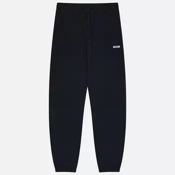 Женские брюки MSGM Micrologo Brushed, цвет чёрный, размер XS