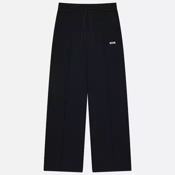 Женские брюки MSGM Micrologo MSGM Print, цвет чёрный, размер L