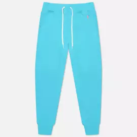 Женские брюки Polo Ralph Lauren Polo Pony Mini Logo Ankle Featherweight Fleece, цвет голубой, размер S