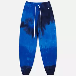 Женские брюки Polo Ralph Lauren Spiral Tie-Dye Terry, цвет синий, размер M