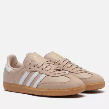 Женские кроссовки adidas Originals Samba OG, цвет бежевый, размер 40.5 EU