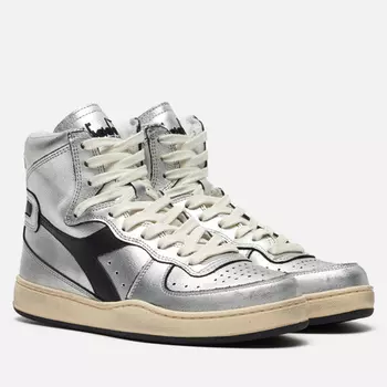 Женские кроссовки Diadora Heritage MI Basket Silver Used, цвет серебряный, размер 40 EU