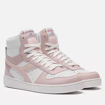 Женские кроссовки Diadora Magic Basket Mid Leather, цвет розовый, размер 41 EU