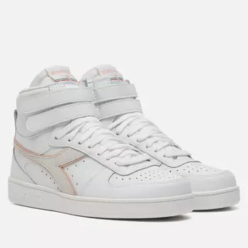 Женские кроссовки Diadora Magic Basket Mid Leather, цвет белый, размер 38.5 EU