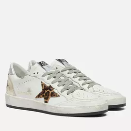 Женские кроссовки Golden Goose Ball Star Leather/Leo Horsy Star, цвет белый, размер 37 EU