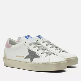 Женские кроссовки Golden Goose Hi Star Leather/Lizard Print Suede Star, цвет белый, размер 40 EU