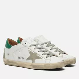 Женские кроссовки Golden Goose Super-Star Leather/Suede Star, цвет белый, размер 36 EU