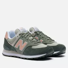 Женские кроссовки New Balance 574 Classic, цвет зелёный, размер 38 EU