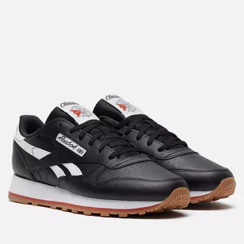Женские кроссовки Reebok Classic Leather, цвет чёрный, размер 40 EU