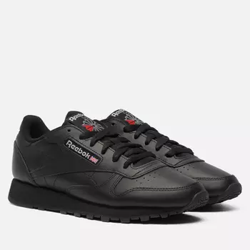 Женские кроссовки Reebok Classic Leather, цвет чёрный, размер 40.5 EU