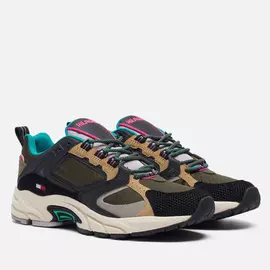 Женские кроссовки Tommy Jeans Archive Textile Mix Runner, цвет оливковый, размер 36 EU