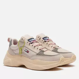 Женские кроссовки Tommy Jeans Flag Charm Hybrid Chunky, цвет бежевый, размер 37 EU