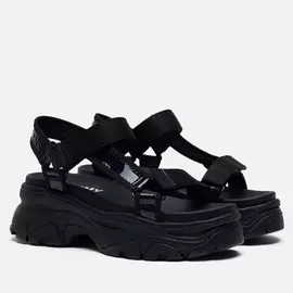 Женские сандалии Tommy Jeans Iridescent Hybrid, цвет чёрный, размер 41 EU