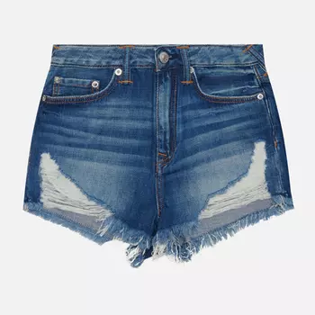 Женские шорты Evisu Daruma Plastisol Printed Daicock Denim, цвет синий, размер 29