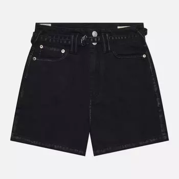 Женские шорты Evisu Seagull & Evisu 3D Embroidered Denim, цвет чёрный, размер 24