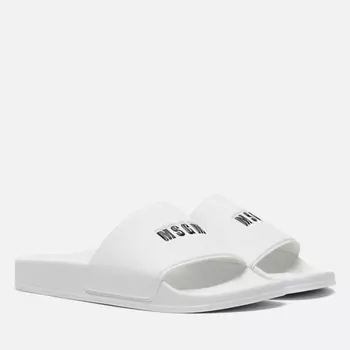 Женские сланцы MSGM Micrologo Slide, цвет белый, размер 40 EU