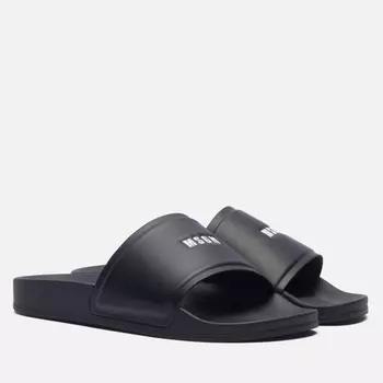 Женские сланцы MSGM Pool Slide Micrologo W, цвет чёрный, размер 37 EU