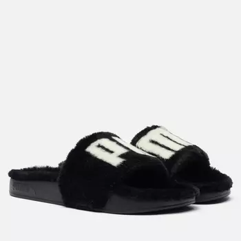 Женские сланцы Puma Leadcat 2.0 Fuzz, цвет чёрный, размер 40.5 EU