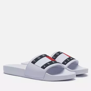 Женские сланцы Tommy Jeans Essential Logo Pool Slide, цвет белый, размер 38 EU