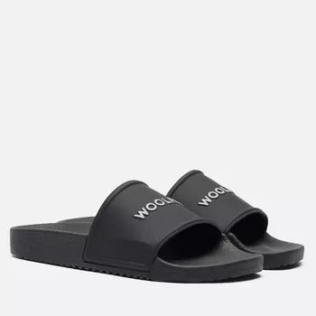 Женские сланцы Woolrich Logo Slide, цвет чёрный, размер 41 EU