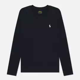 Женский лонгслив Polo Ralph Lauren Crew Neck 30/1 Cotton Jersey, цвет чёрный, размер M