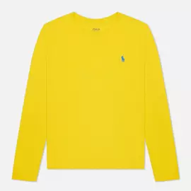 Женский лонгслив Polo Ralph Lauren Crew Neck 30/1 Cotton Jersey, цвет жёлтый, размер L