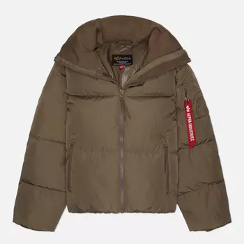 Женский пуховик Alpha Industries Sierra Short, цвет коричневый, размер XS