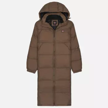 Женский пуховик Dickies Alatna Long, цвет коричневый, размер XS