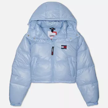 Женский пуховик Tommy Jeans Alaska Cropped Puffer, цвет голубой, размер M