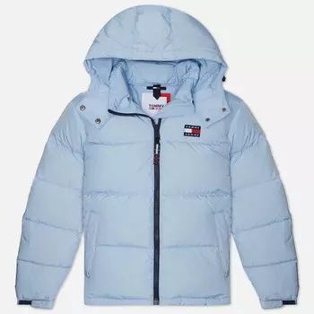 Женский пуховик Tommy Jeans Alaska Hooded Puffer, цвет голубой, размер M