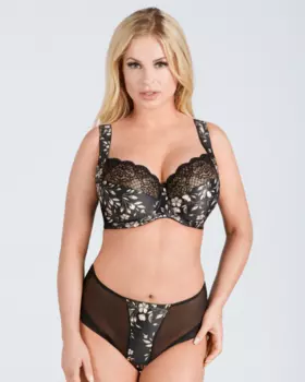 Nessa Omena soft Bra (Black/Flowers)