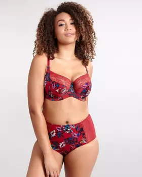 Panache Sculptresse Chi Chi Bra (Red floral)