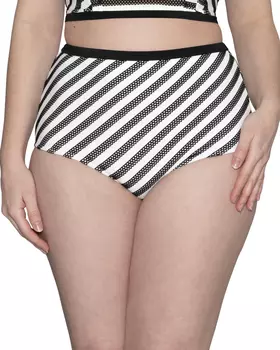 Плавки Curvy Kate Sunseeker High Waist Brief (Monochrome)