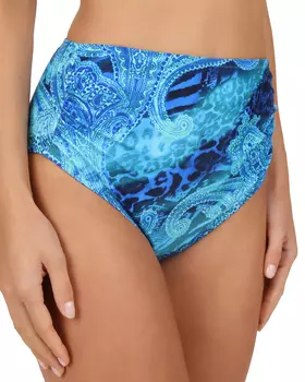 Плавки Felina Beach Paisley High Waist Bikini Brief (Blue Paisley)