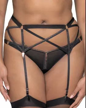 Пояс Scantilly Unzipped Suspender Belt (Black)