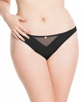 Scantilly Peek A Boo Thong (Black)